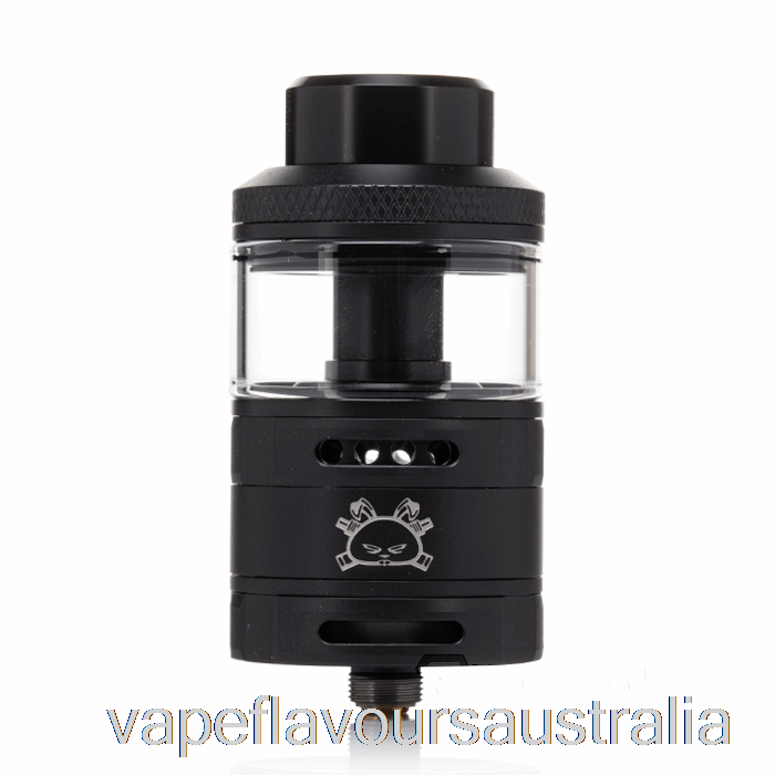 Vape Nicotine Australia Hellvape FAT RABBIT 28mm RTA Black w/ White Logo